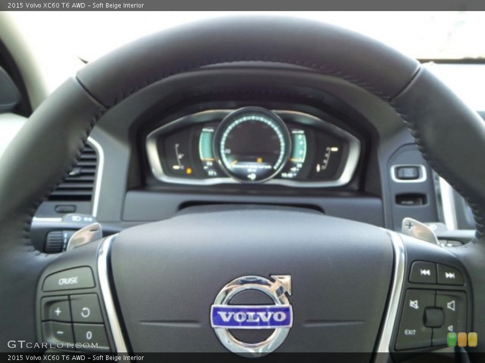Soft Beige Interior Steering Wheel for the 2015 Volvo XC60 T6 AWD #91625601