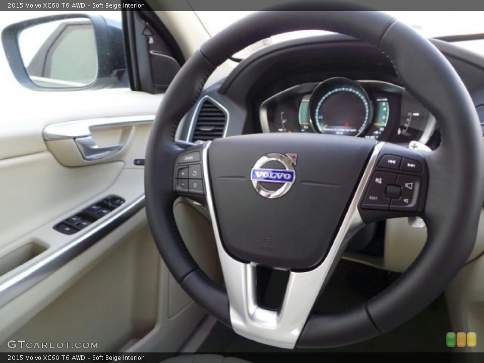 Soft Beige Interior Steering Wheel for the 2015 Volvo XC60 T6 AWD #91625712