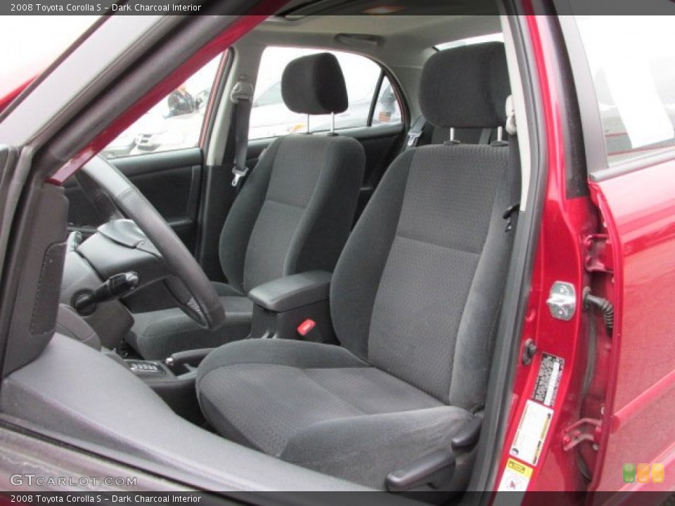 Dark Charcoal Interior Photo for the 2008 Toyota Corolla S #91631688