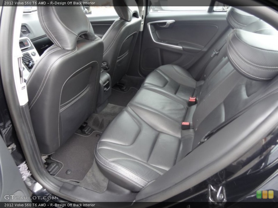R-Design Off Black Interior Rear Seat for the 2012 Volvo S60 T6 AWD #91634577