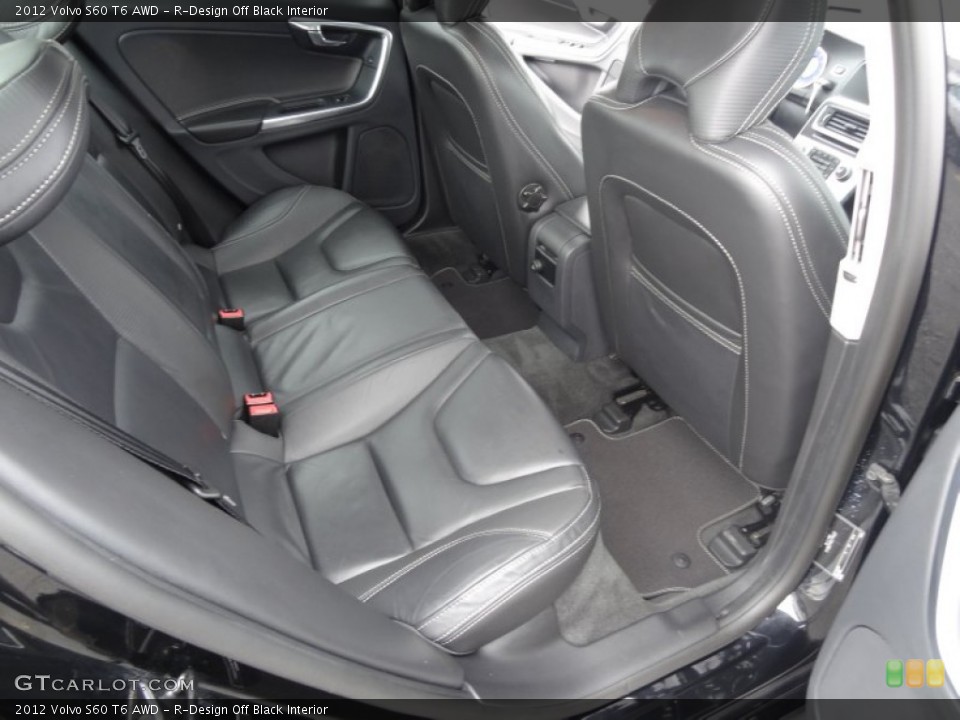 R-Design Off Black Interior Rear Seat for the 2012 Volvo S60 T6 AWD #91634589