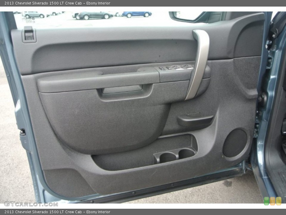 Ebony Interior Door Panel for the 2013 Chevrolet Silverado 1500 LT Crew Cab #91638225