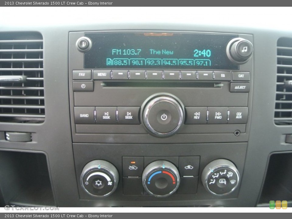 Ebony Interior Controls for the 2013 Chevrolet Silverado 1500 LT Crew Cab #91638246