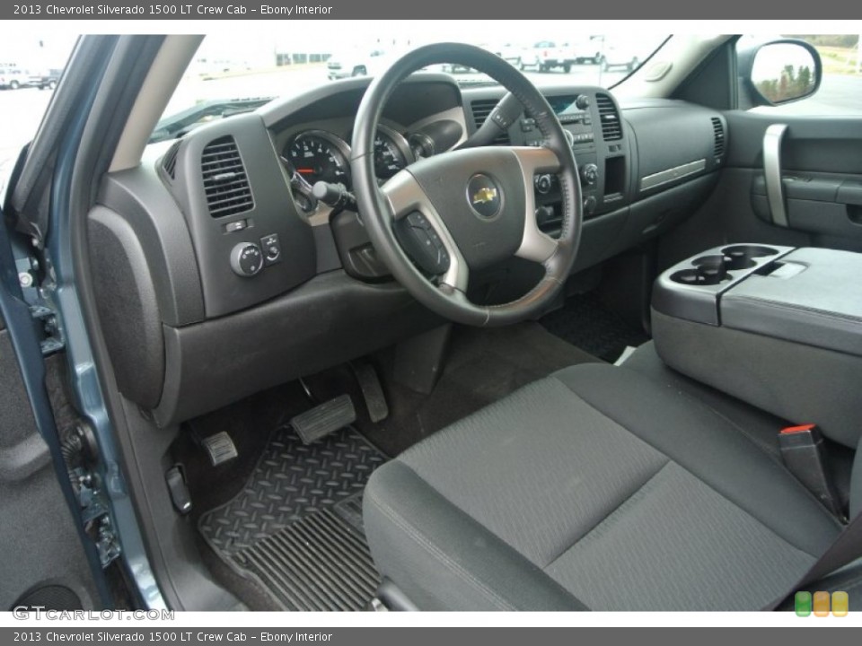 Ebony Interior Prime Interior for the 2013 Chevrolet Silverado 1500 LT Crew Cab #91638336