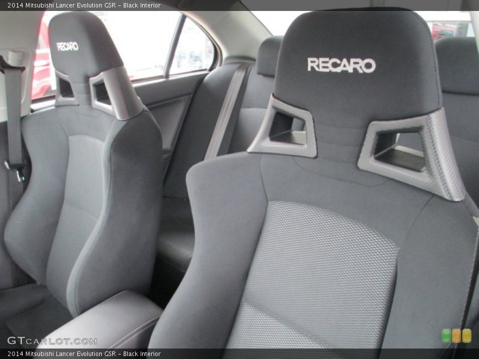 Black Interior Front Seat for the 2014 Mitsubishi Lancer Evolution GSR #91642017