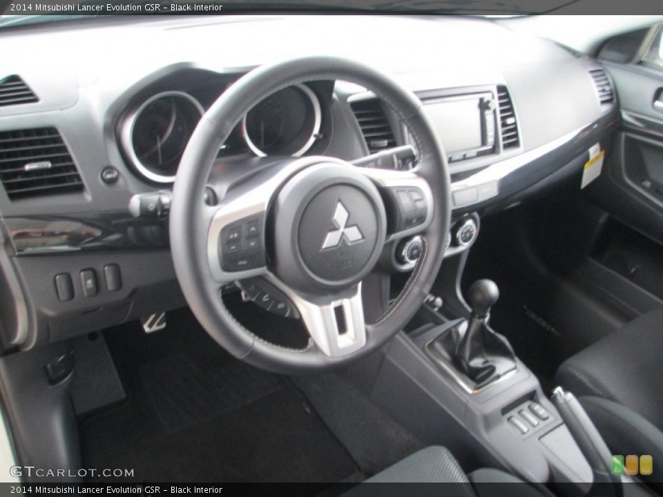 Black Interior Dashboard for the 2014 Mitsubishi Lancer Evolution GSR #91642023