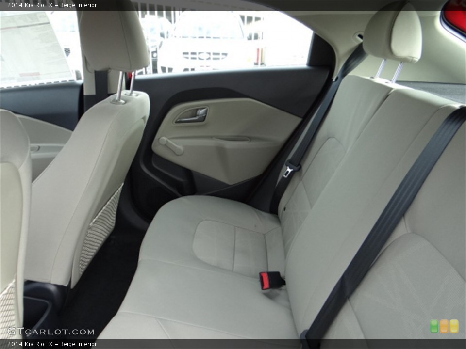Beige Interior Rear Seat for the 2014 Kia Rio LX #91647917