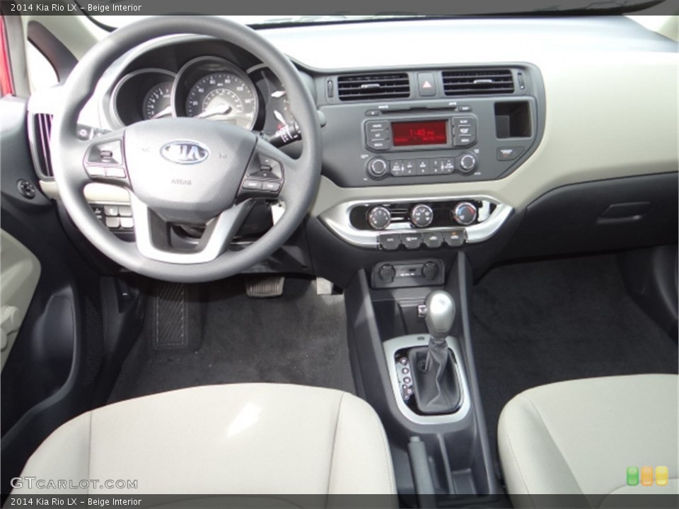 Beige Interior Dashboard for the 2014 Kia Rio LX #91647950