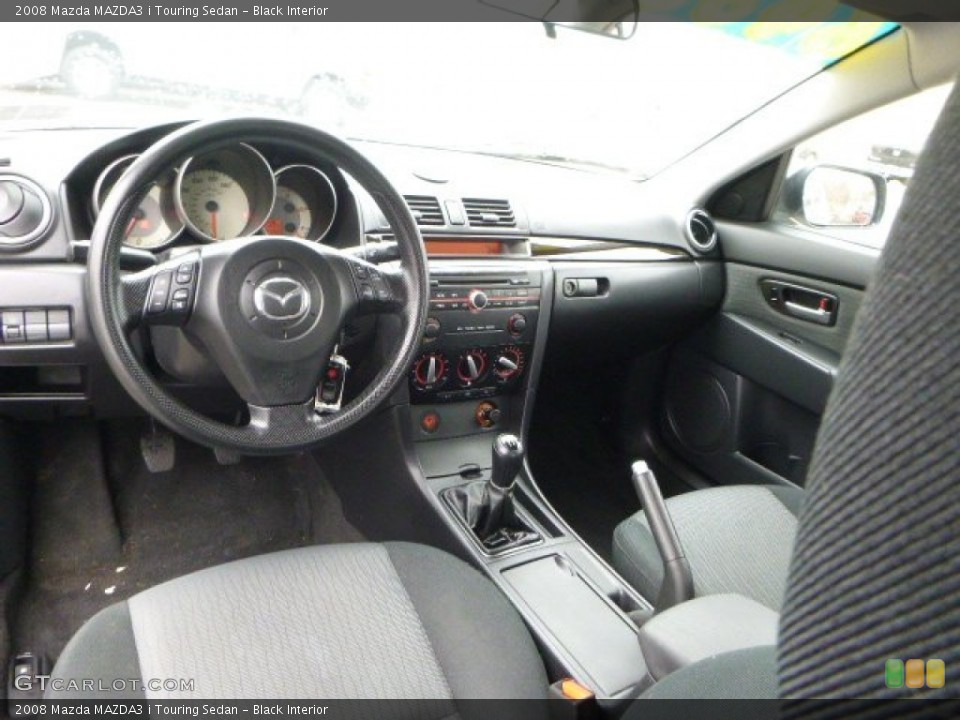 Black Interior Photo for the 2008 Mazda MAZDA3 i Touring Sedan #91649000