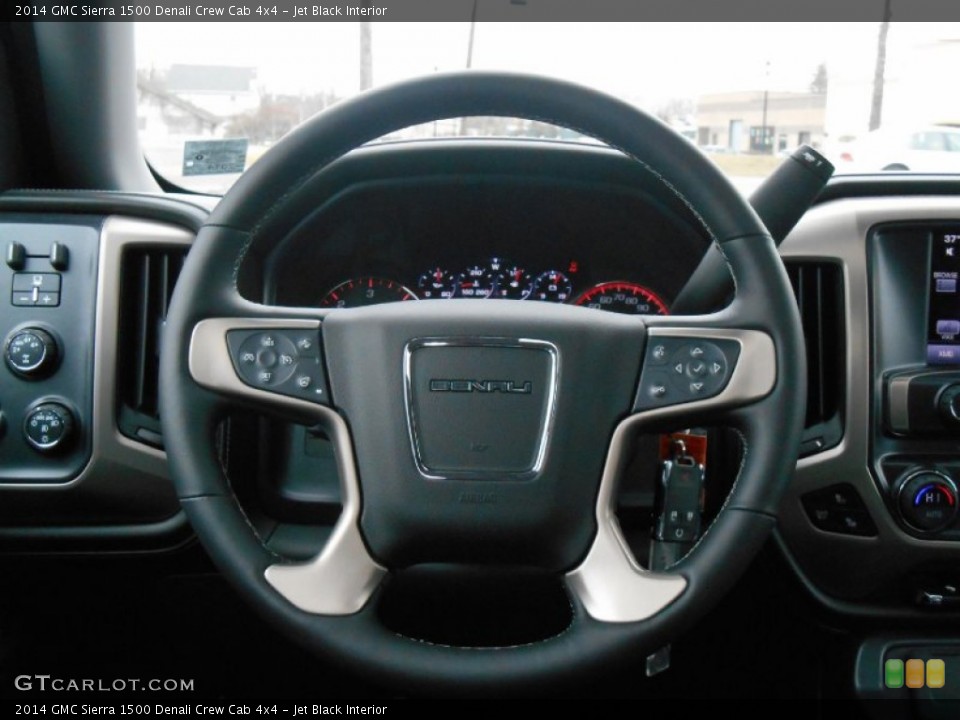 Jet Black Interior Steering Wheel for the 2014 GMC Sierra 1500 Denali Crew Cab 4x4 #91649114