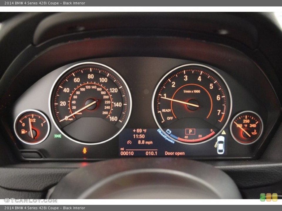 Black Interior Gauges for the 2014 BMW 4 Series 428i Coupe #91653767