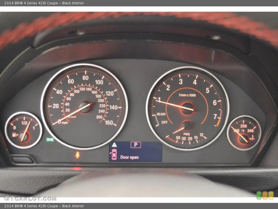 Black Interior Gauges for the 2014 BMW 4 Series 428i Coupe #91653990