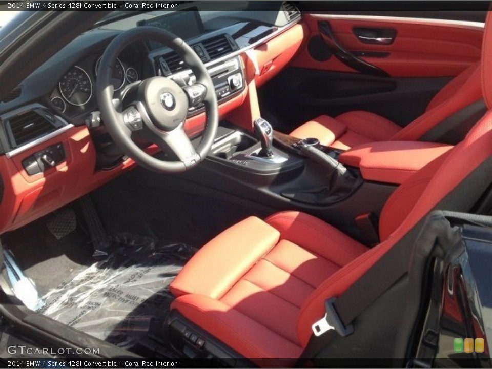 Coral Red Interior Photo for the 2014 BMW 4 Series 428i Convertible #91657679