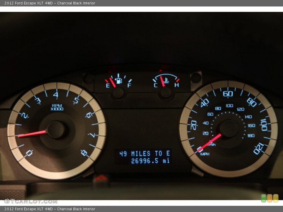 Charcoal Black Interior Gauges for the 2012 Ford Escape XLT 4WD #91662383