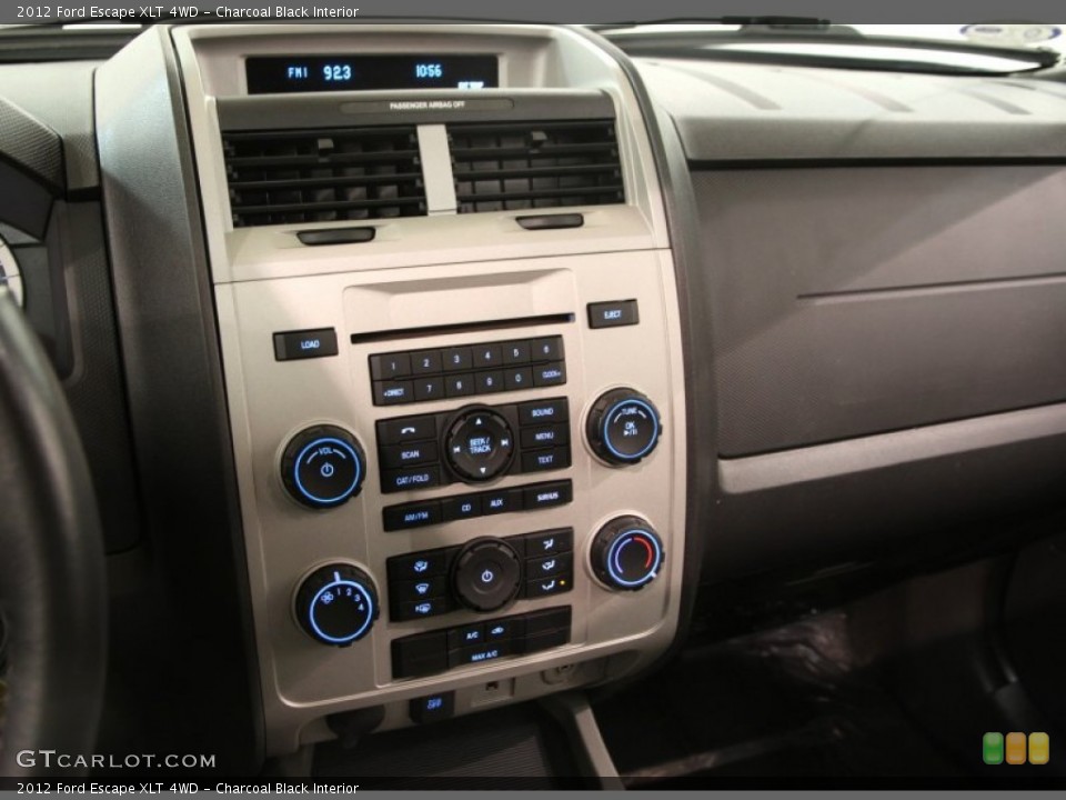 Charcoal Black Interior Controls for the 2012 Ford Escape XLT 4WD #91662404