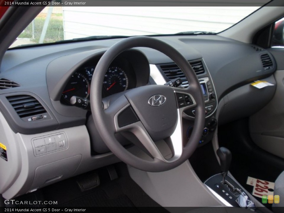 Gray Interior Dashboard for the 2014 Hyundai Accent GS 5 Door #91665827