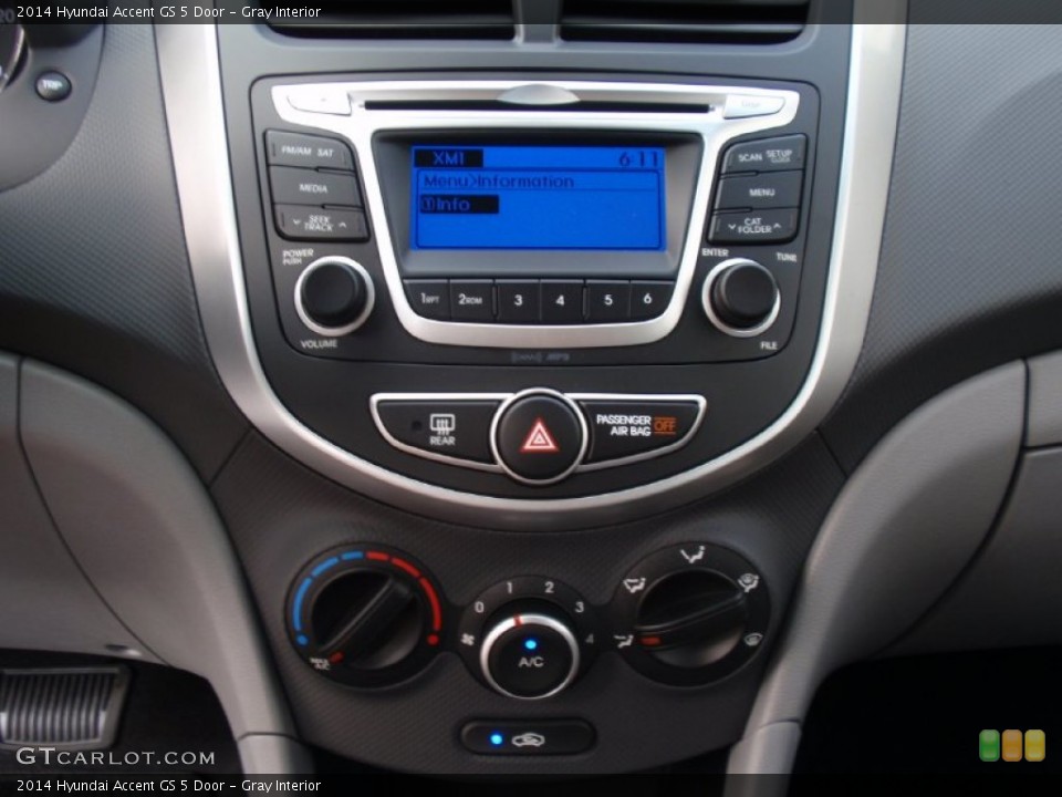 Gray Interior Controls for the 2014 Hyundai Accent GS 5 Door #91665914