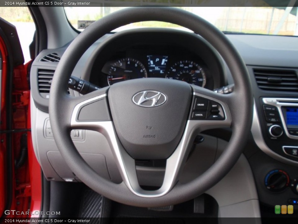 Gray Interior Steering Wheel for the 2014 Hyundai Accent GS 5 Door #91665935
