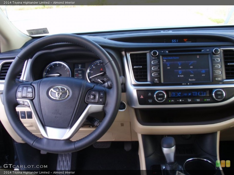 Almond Interior Dashboard for the 2014 Toyota Highlander Limited #91668839