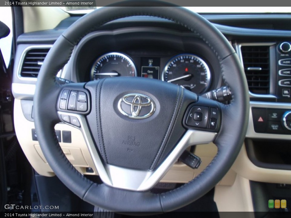 Almond Interior Steering Wheel for the 2014 Toyota Highlander Limited #91668884