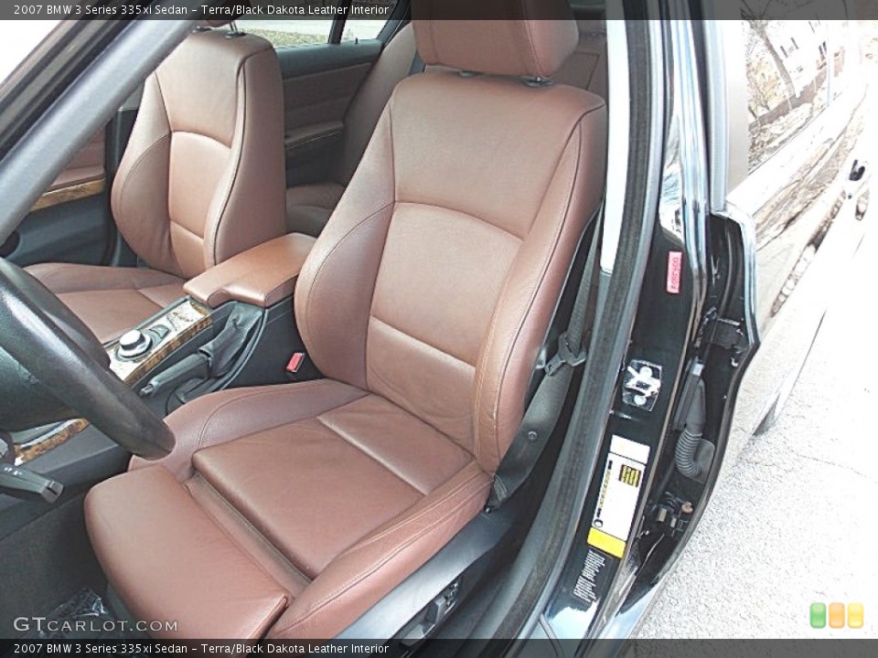 Terra/Black Dakota Leather Interior Front Seat for the 2007 BMW 3 Series 335xi Sedan #91669715