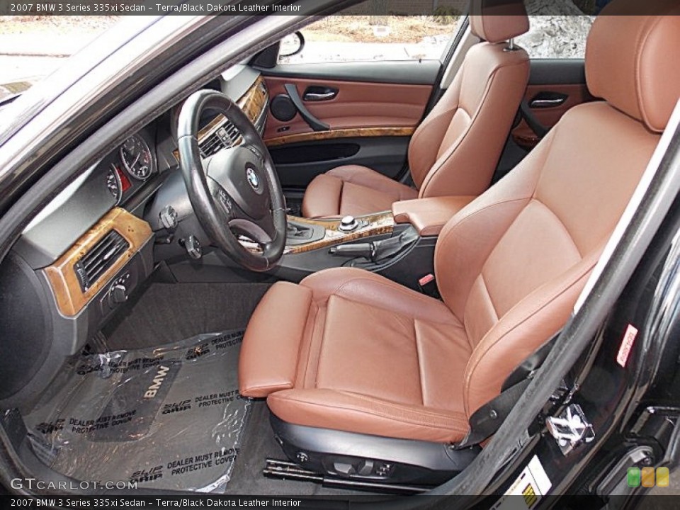 Terra/Black Dakota Leather Interior Photo for the 2007 BMW 3 Series 335xi Sedan #91669760
