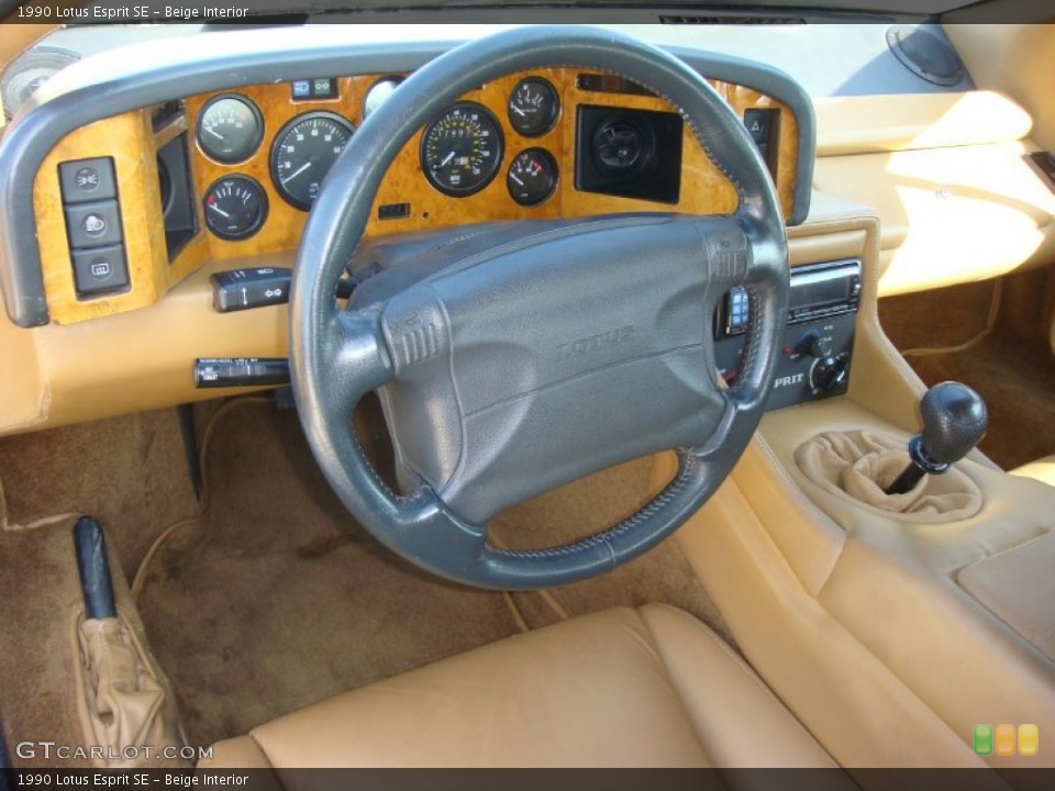 Beige Interior Dashboard for the 1990 Lotus Esprit SE #91669895