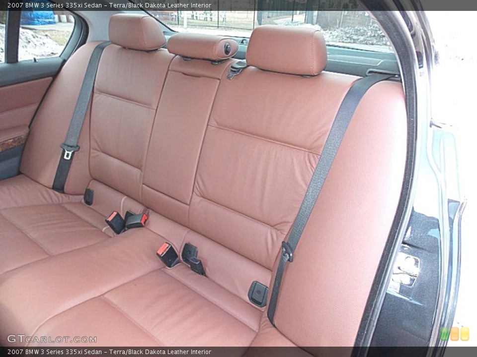 Terra/Black Dakota Leather Interior Rear Seat for the 2007 BMW 3 Series 335xi Sedan #91669907