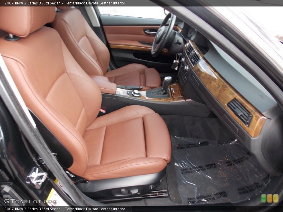 Terra/Black Dakota Leather Interior Front Seat for the 2007 BMW 3 Series 335xi Sedan #91670006