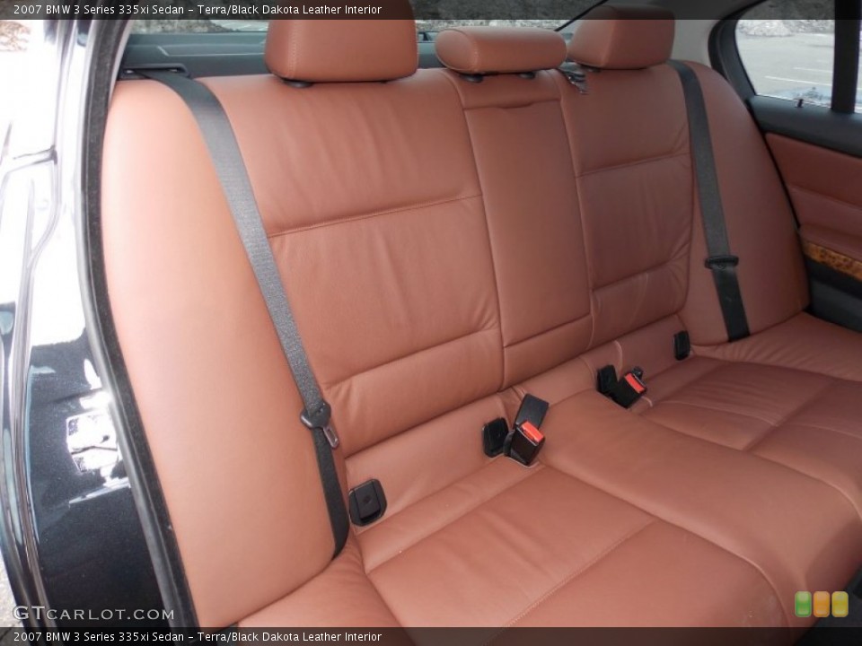Terra/Black Dakota Leather Interior Rear Seat for the 2007 BMW 3 Series 335xi Sedan #91670054