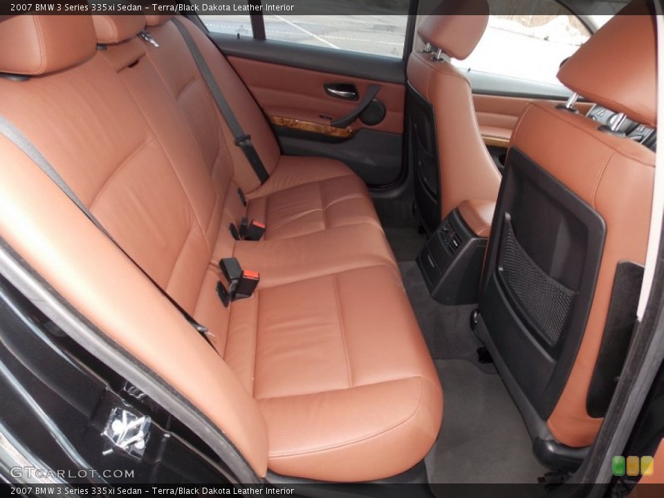 Terra/Black Dakota Leather Interior Rear Seat for the 2007 BMW 3 Series 335xi Sedan #91670078