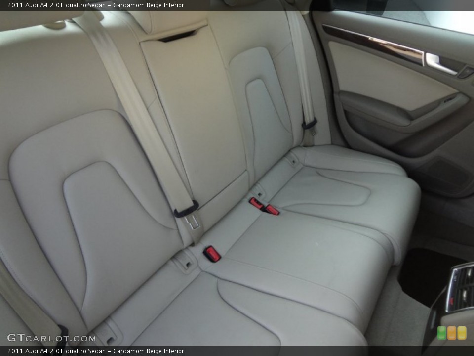 Cardamom Beige Interior Rear Seat for the 2011 Audi A4 2.0T quattro Sedan #91673159