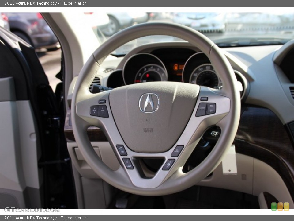 Taupe Interior Steering Wheel for the 2011 Acura MDX Technology #91678223