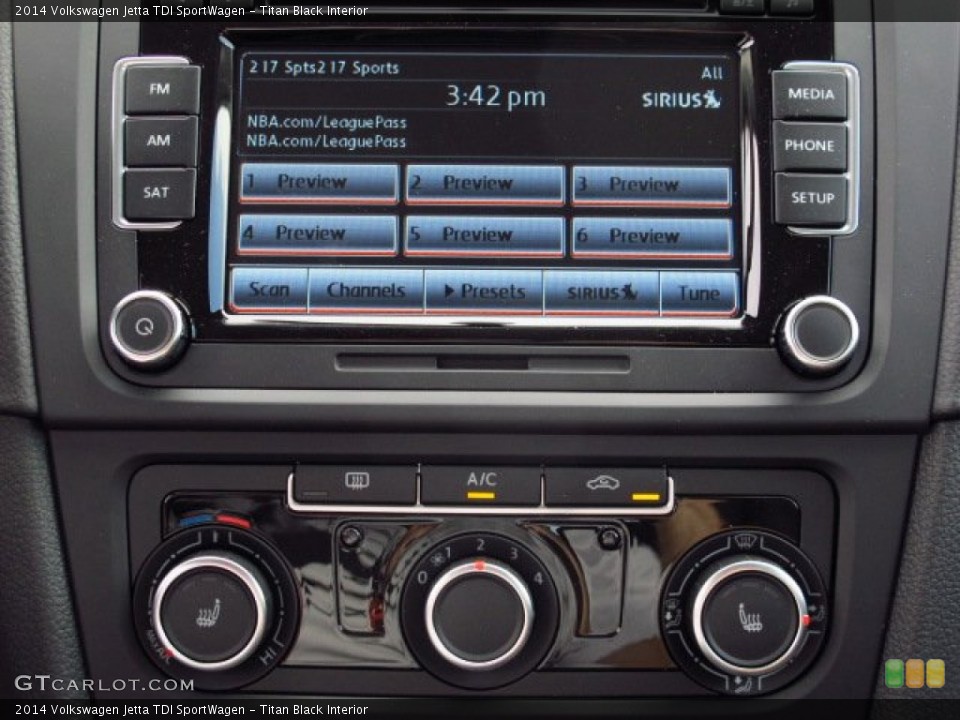 Titan Black Interior Controls for the 2014 Volkswagen Jetta TDI SportWagen #91680155