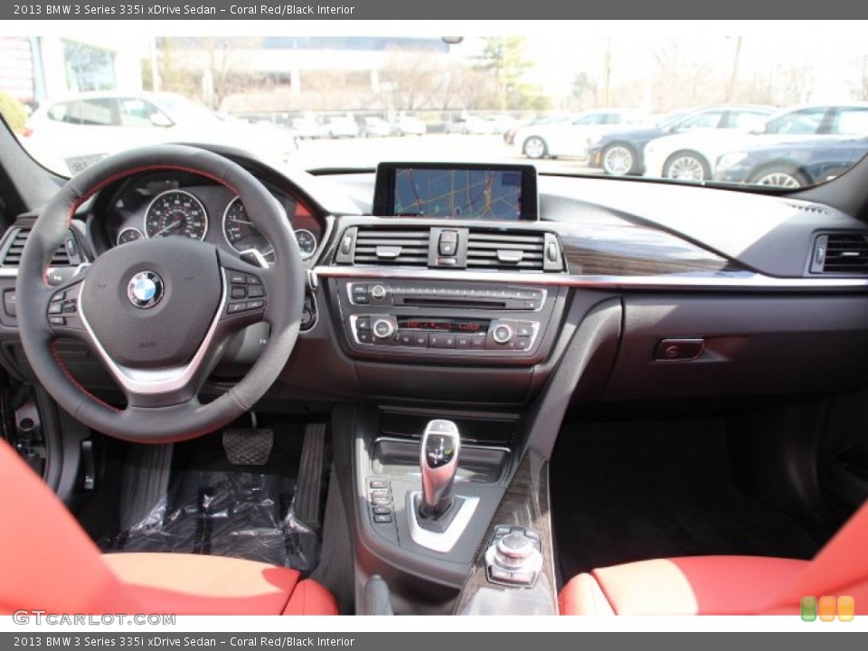 Coral Red/Black Interior Dashboard for the 2013 BMW 3 Series 335i xDrive Sedan #91680527