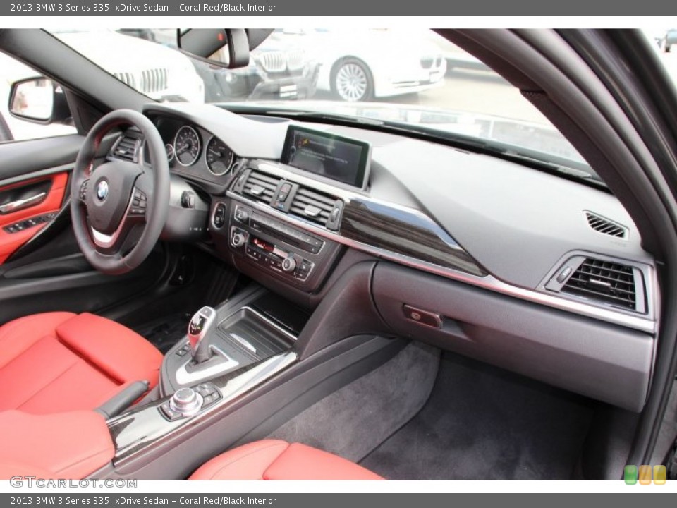 Coral Red/Black Interior Dashboard for the 2013 BMW 3 Series 335i xDrive Sedan #91680770