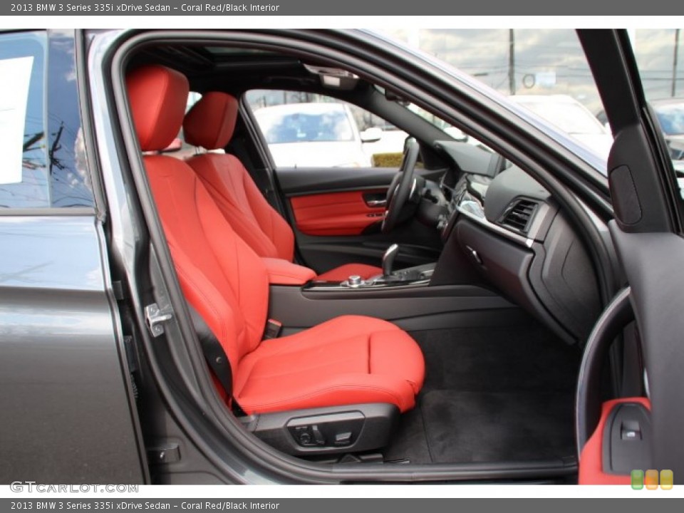 Coral Red/Black Interior Front Seat for the 2013 BMW 3 Series 335i xDrive Sedan #91680788