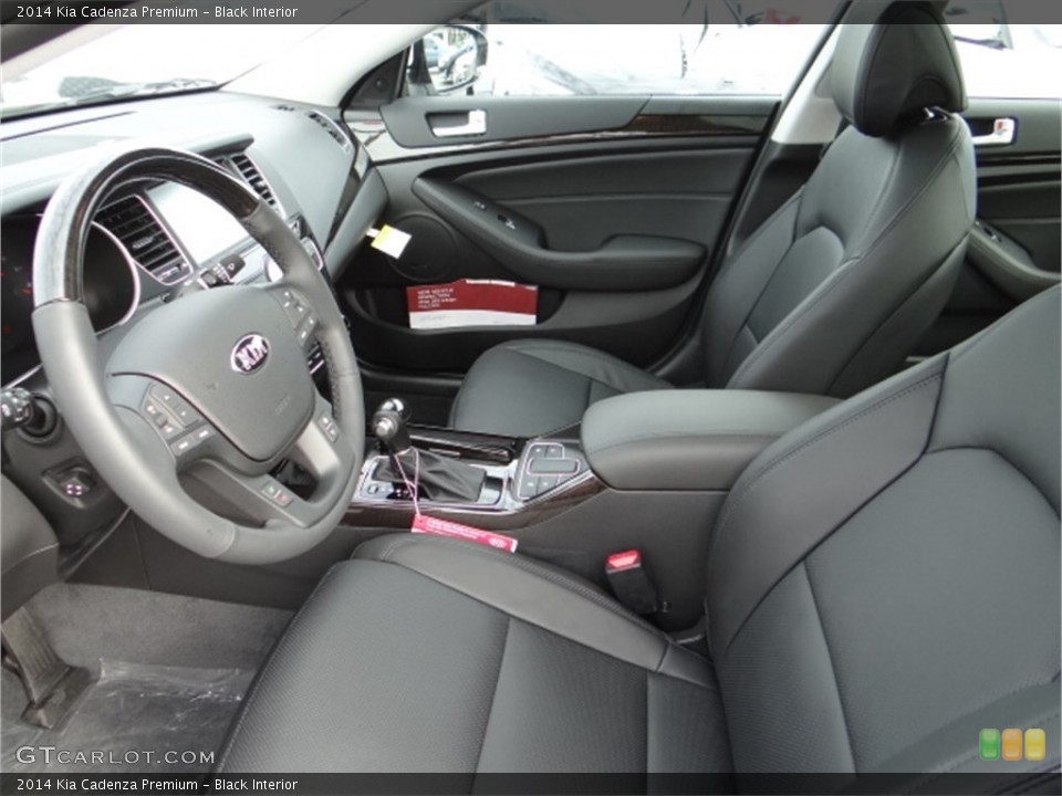 Black Interior Front Seat for the 2014 Kia Cadenza Premium #91681745