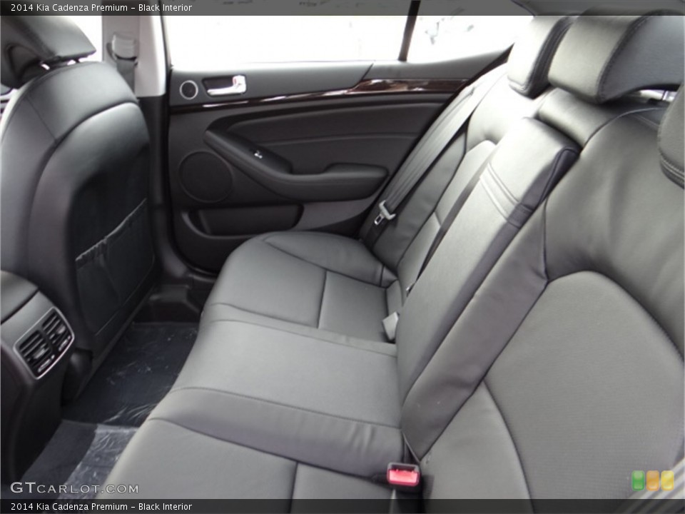 Black Interior Rear Seat for the 2014 Kia Cadenza Premium #91682114