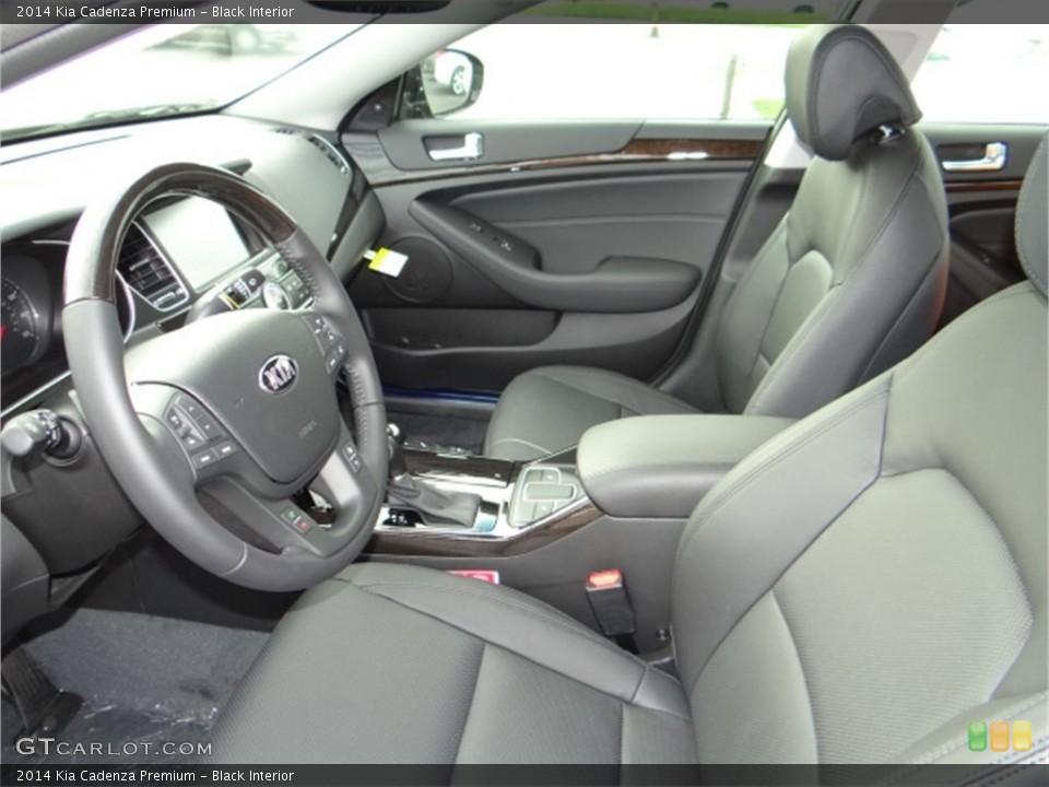 Black Interior Front Seat for the 2014 Kia Cadenza Premium #91682174