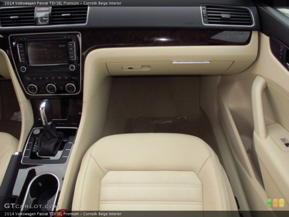Cornsilk Beige Interior Dashboard for the 2014 Volkswagen Passat TDI SEL Premium #91686164
