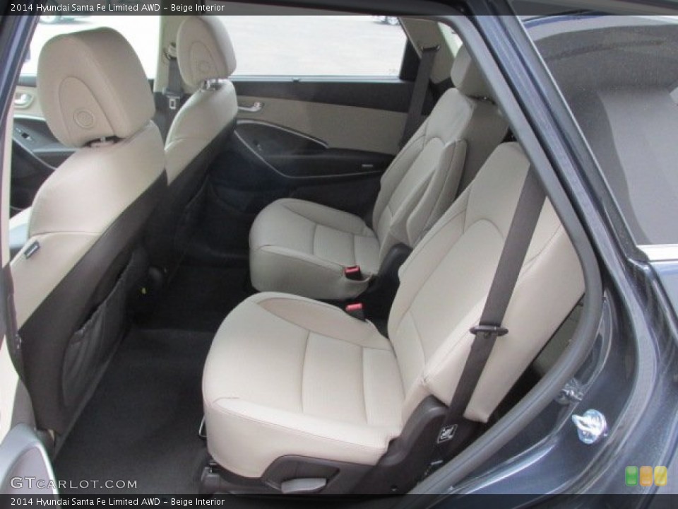 Beige Interior Rear Seat for the 2014 Hyundai Santa Fe Limited AWD #91688693