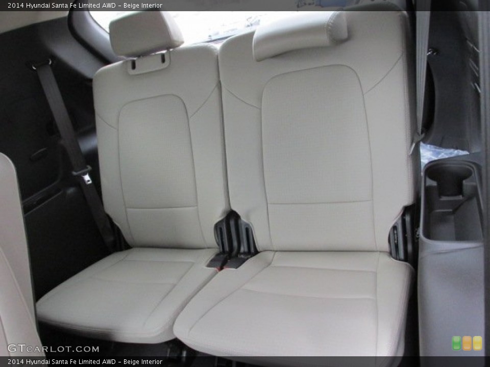 Beige Interior Rear Seat for the 2014 Hyundai Santa Fe Limited AWD #91688702