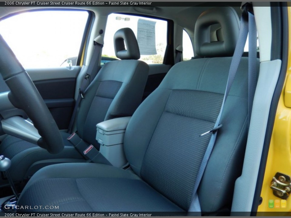Pastel Slate Gray Interior Front Seat for the 2006 Chrysler PT Cruiser Street Cruiser Route 66 Edition #91689602