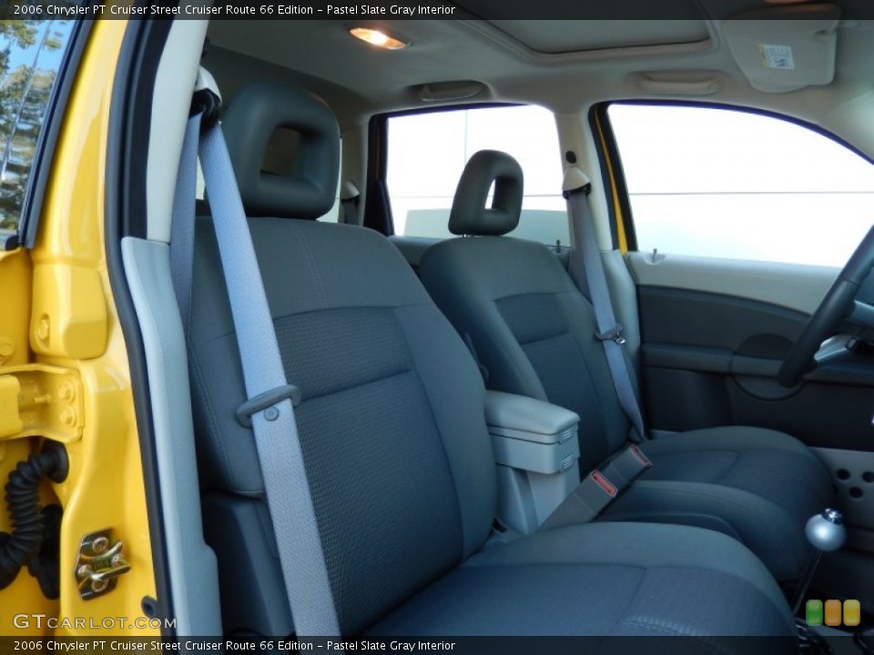 Pastel Slate Gray Interior Front Seat for the 2006 Chrysler PT Cruiser Street Cruiser Route 66 Edition #91689683
