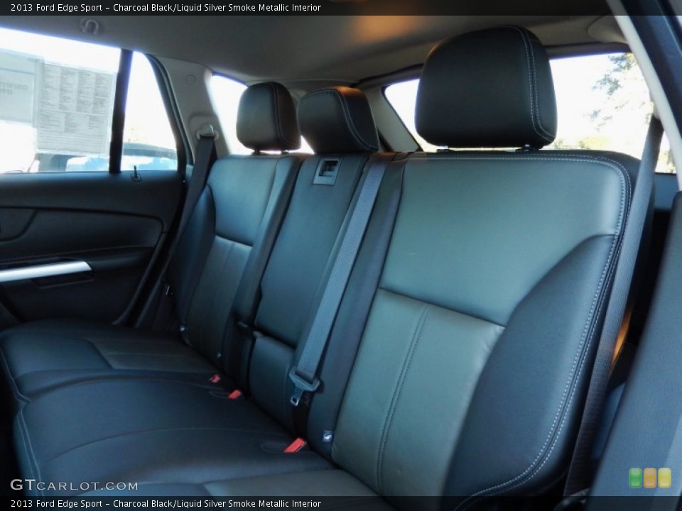 Charcoal Black/Liquid Silver Smoke Metallic Interior Rear Seat for the 2013 Ford Edge Sport #91691195