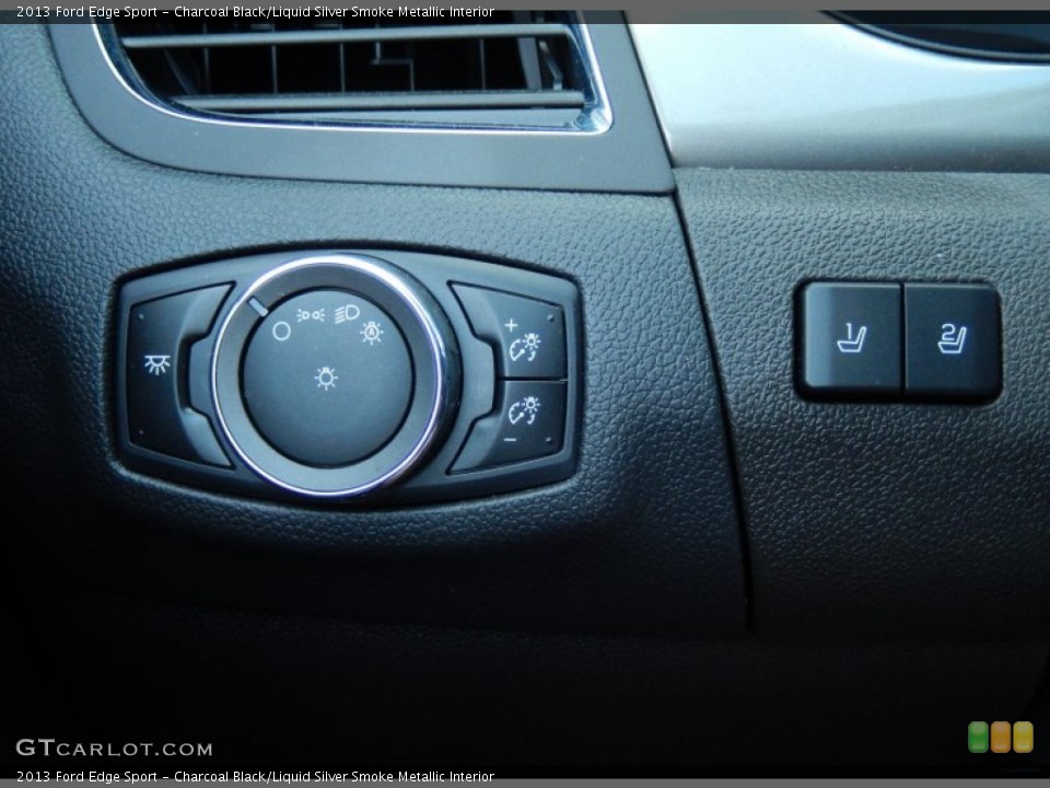 Charcoal Black/Liquid Silver Smoke Metallic Interior Controls for the 2013 Ford Edge Sport #91691324