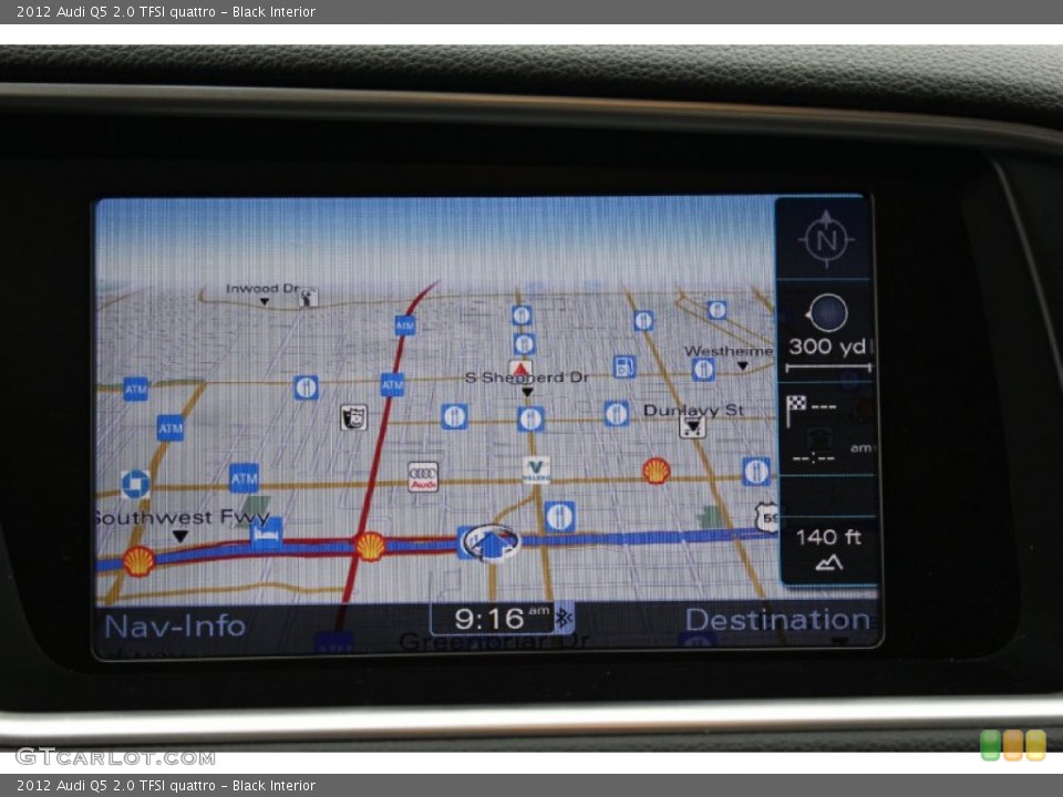 Black Interior Navigation for the 2012 Audi Q5 2.0 TFSI quattro #91691596