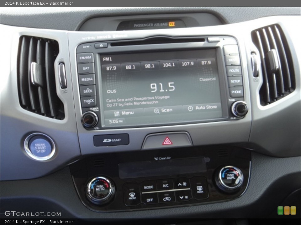 Black Interior Controls for the 2014 Kia Sportage EX #91692938