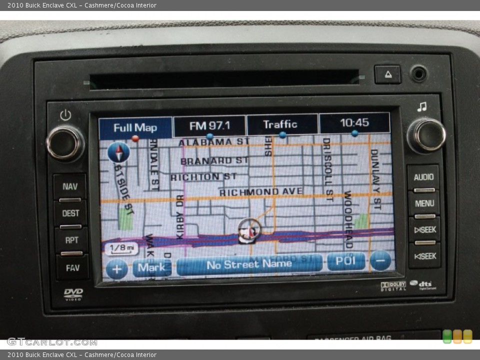 Cashmere/Cocoa Interior Navigation for the 2010 Buick Enclave CXL #91694114